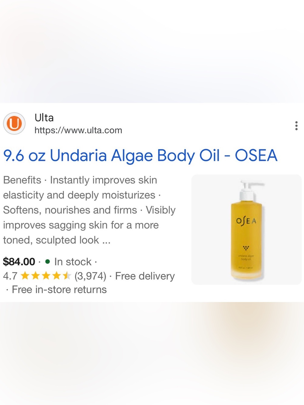 Undaria Algae™ Body Oil
By OSEA Current Price $84.00